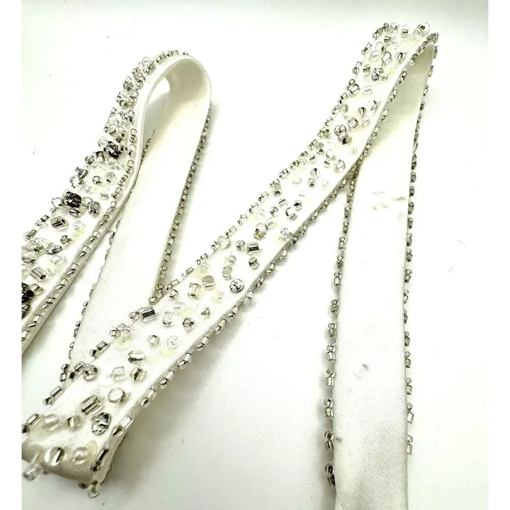 Beaded Bridal Strap For Bridal Dress Satin Sewing Textile Bride Custom
